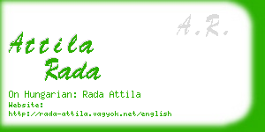 attila rada business card